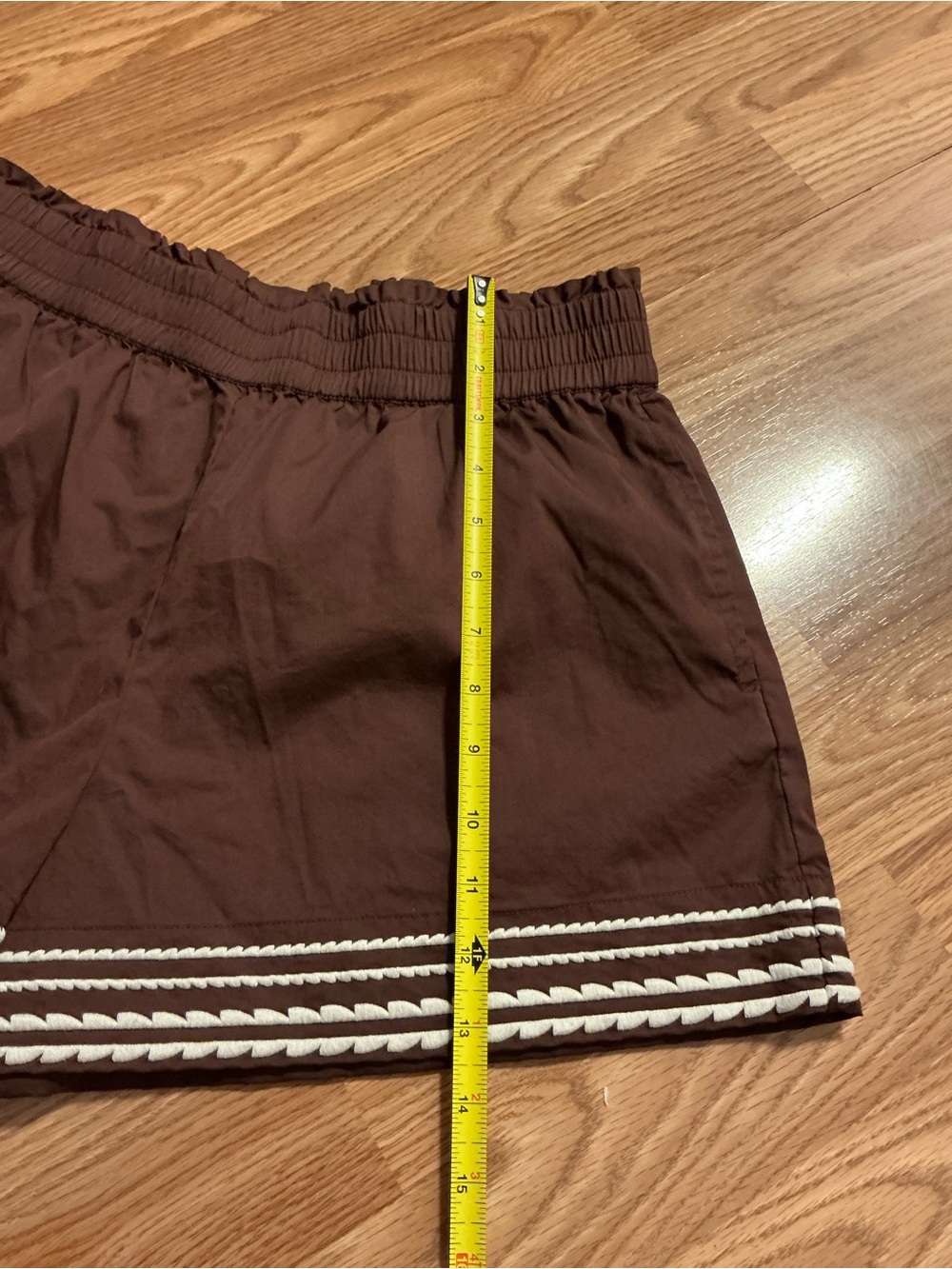 Caroline Constas Brown Cotton Embroidered Trim Tank & Short Set Size Small - Picture 5 of 11